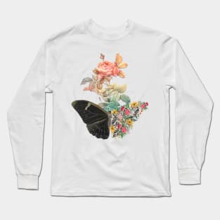 Flower with Butterfly Root Long Sleeve T-Shirt